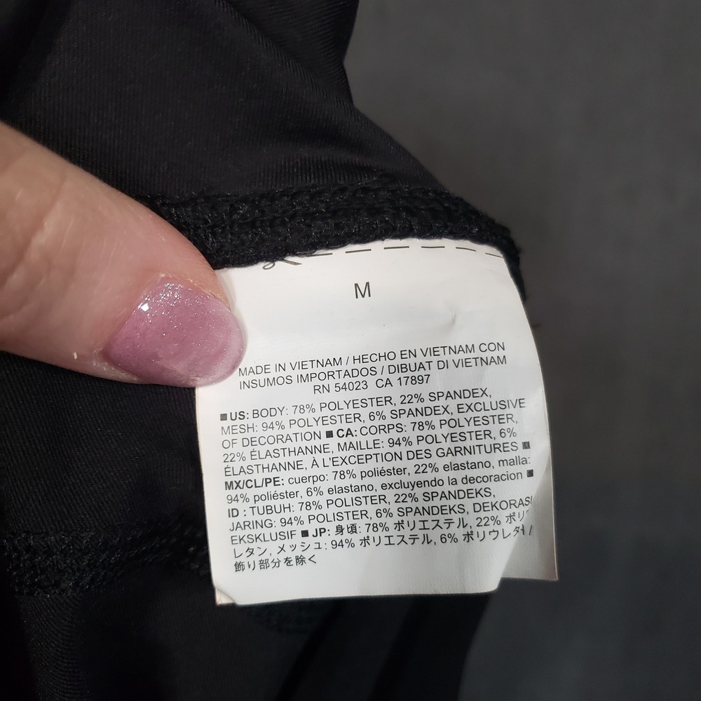 Old Navy Active Leggings Womens Medium Black Go-Dry Compression Reflective - Picture 3 of 11